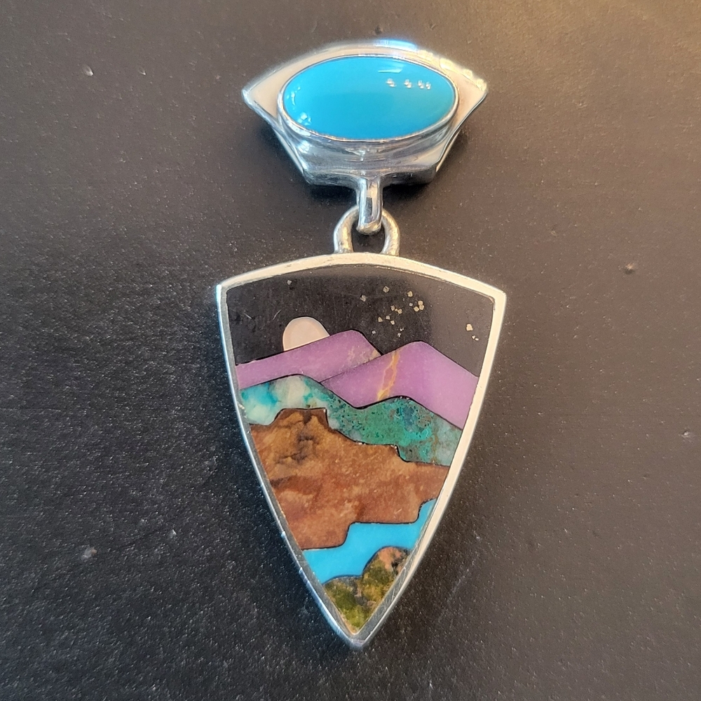 Mark Jimenez Landscape Pendant with Night Sky